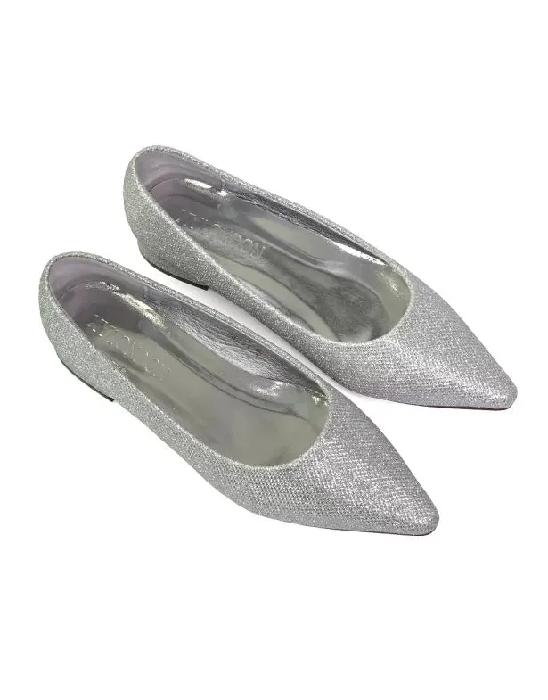 Karen Slip On Pointed Toe Wedding Shoes Low Heel Bridal Heels Court Shoes in Gold sold by XYlondon product image thumbnail 5