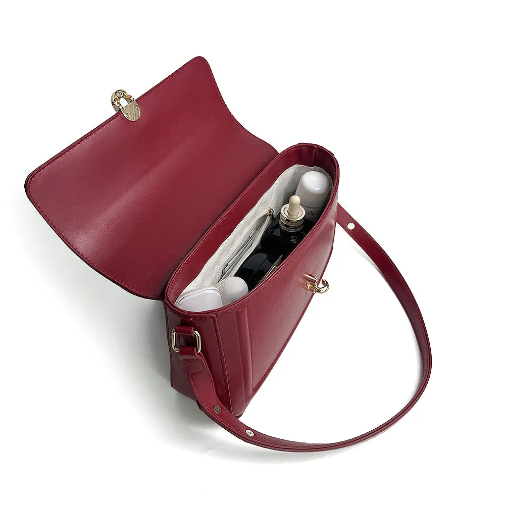 Kristie Clasp Shoulder bag With Adjustable Strap in Red sold by XYlondon product image thumbnail 5