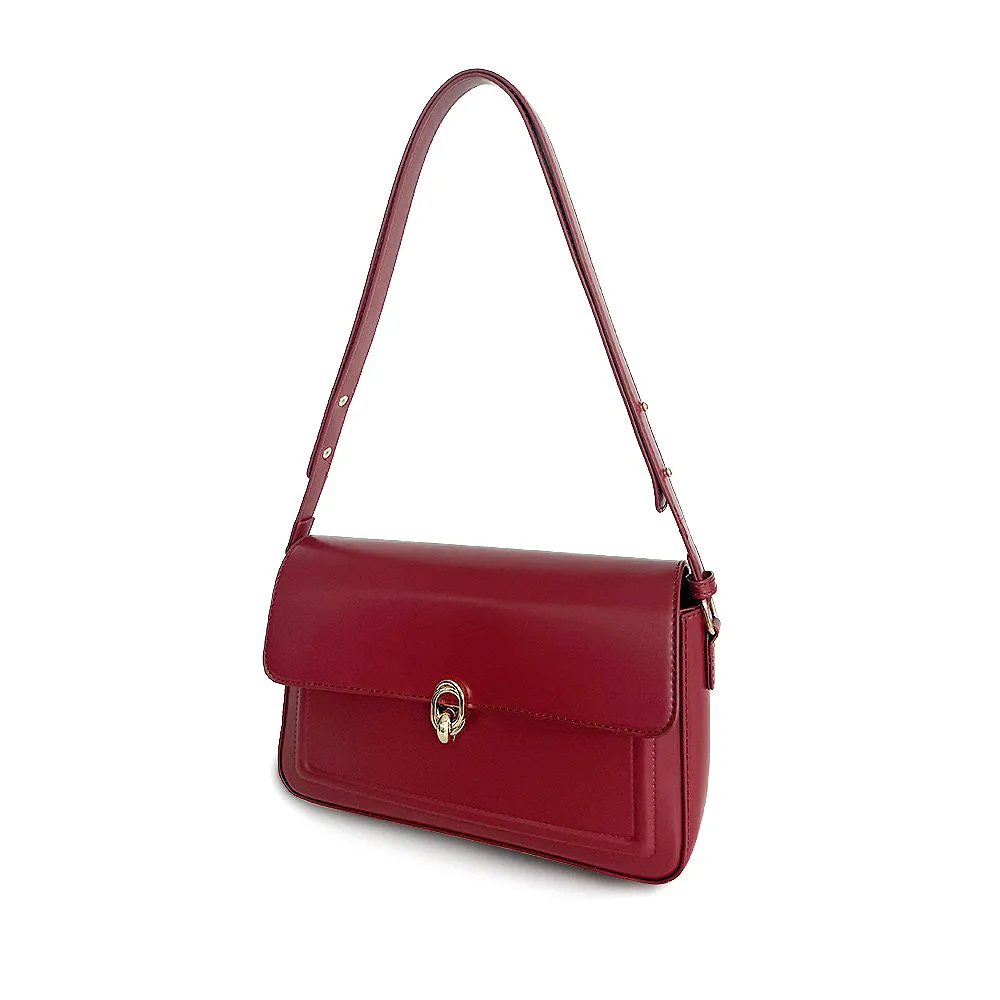 Kristie Clasp Shoulder bag With Adjustable Strap in Red sold by XYlondon product image thumbnail 3