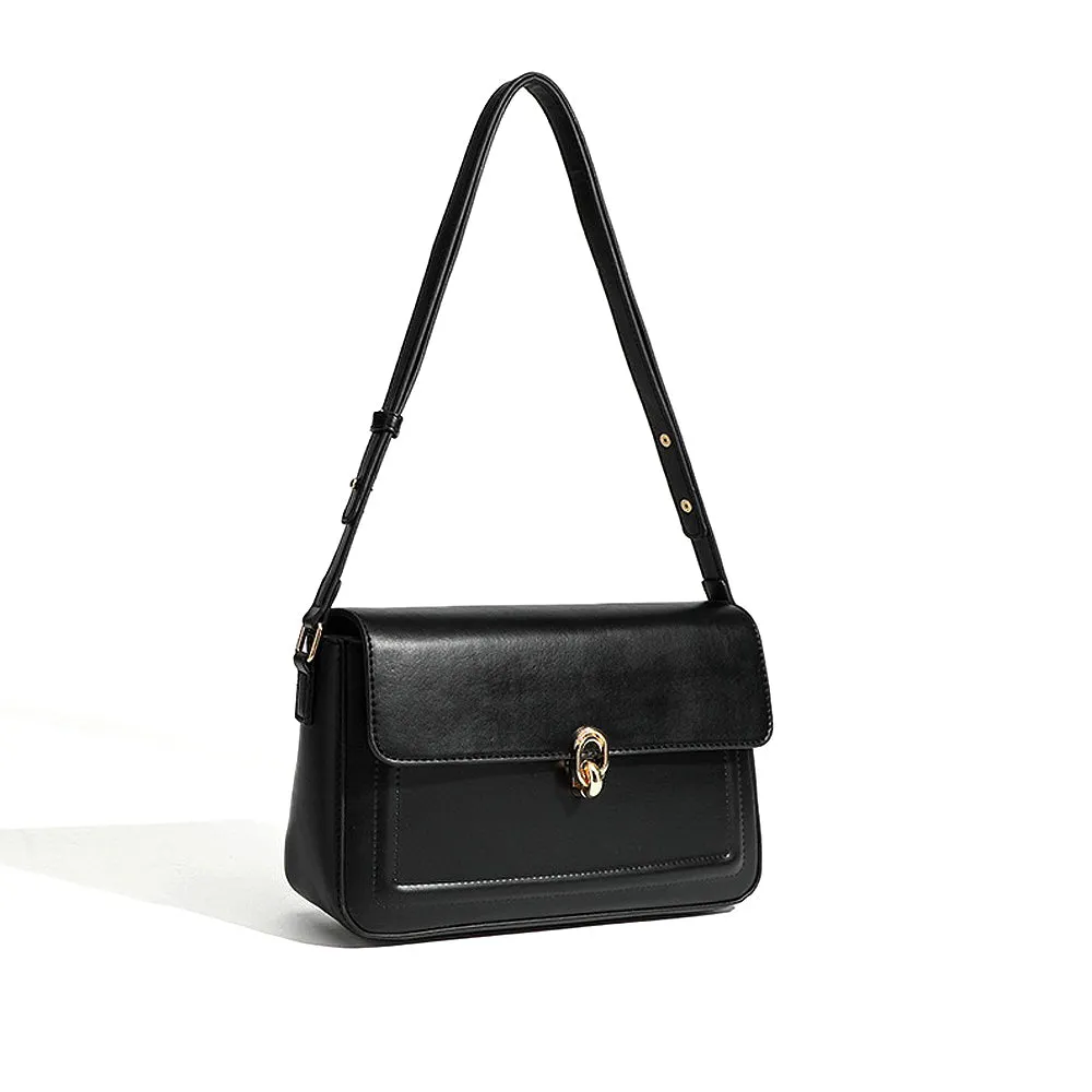 Kristie Clasp Shoulder bag With Adjustable Strap in Black sold by XYlondon product image thumbnail 2