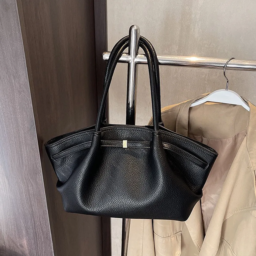 Billie Large Slouchy Shoulder Tote Handbag With Gold Detailing in Black sold by XYlondon product image thumbnail 2