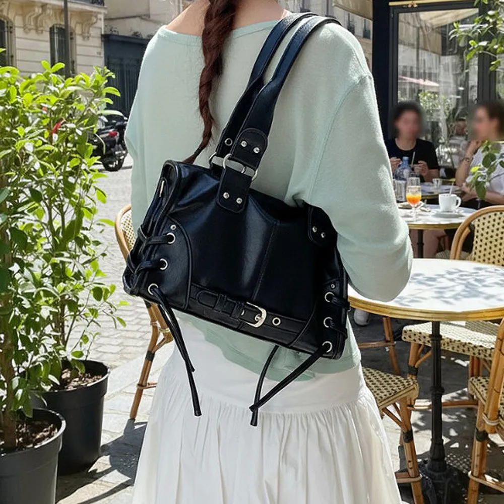 Maia Mini Bowler Top Handle Bag in Black sold by XYlondon product image thumbnail 3
