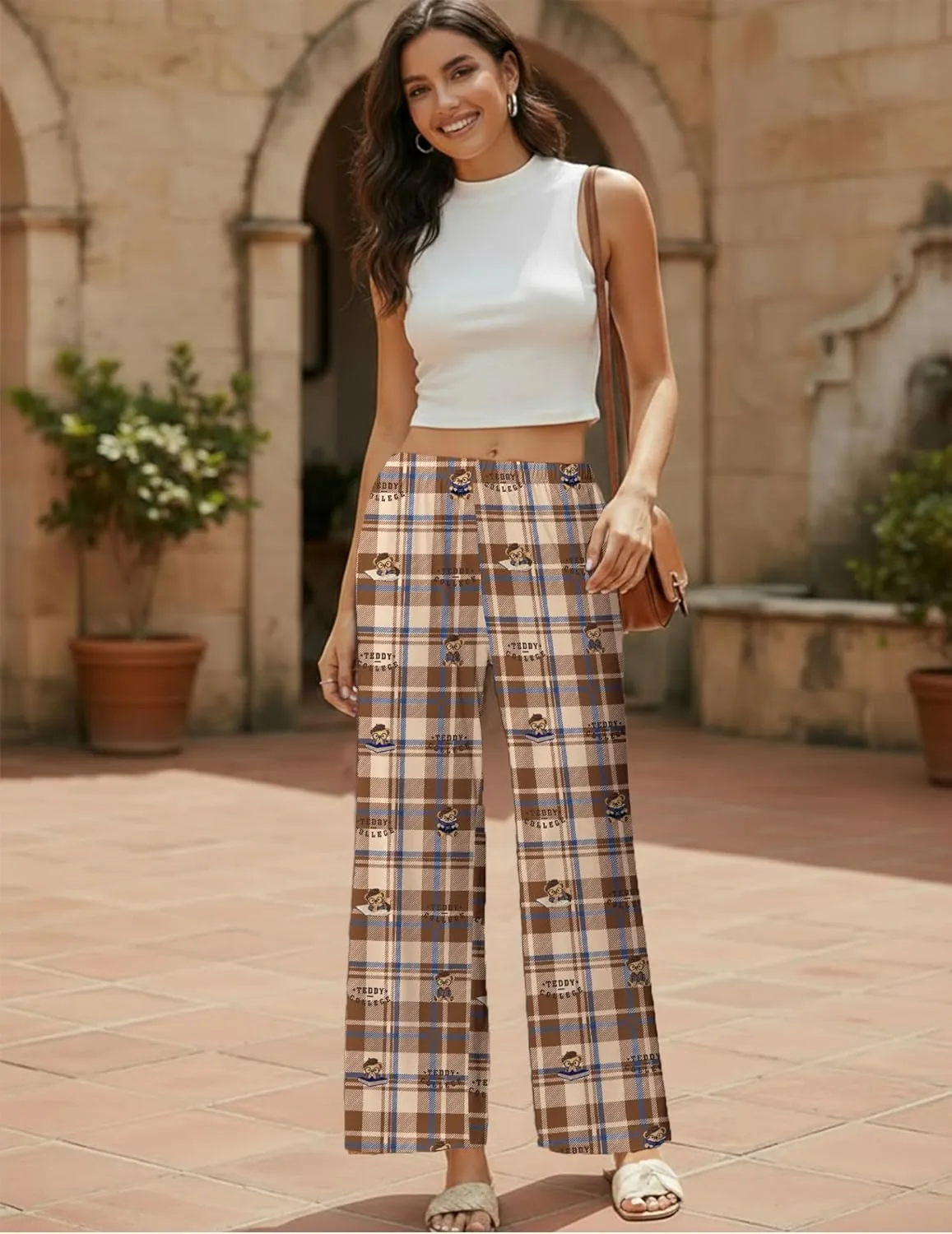 2 Pack Pajama Pants Soft Casual Comfy Wide Leg Sleep Pants sold by Ekouaer product image thumbnail 4