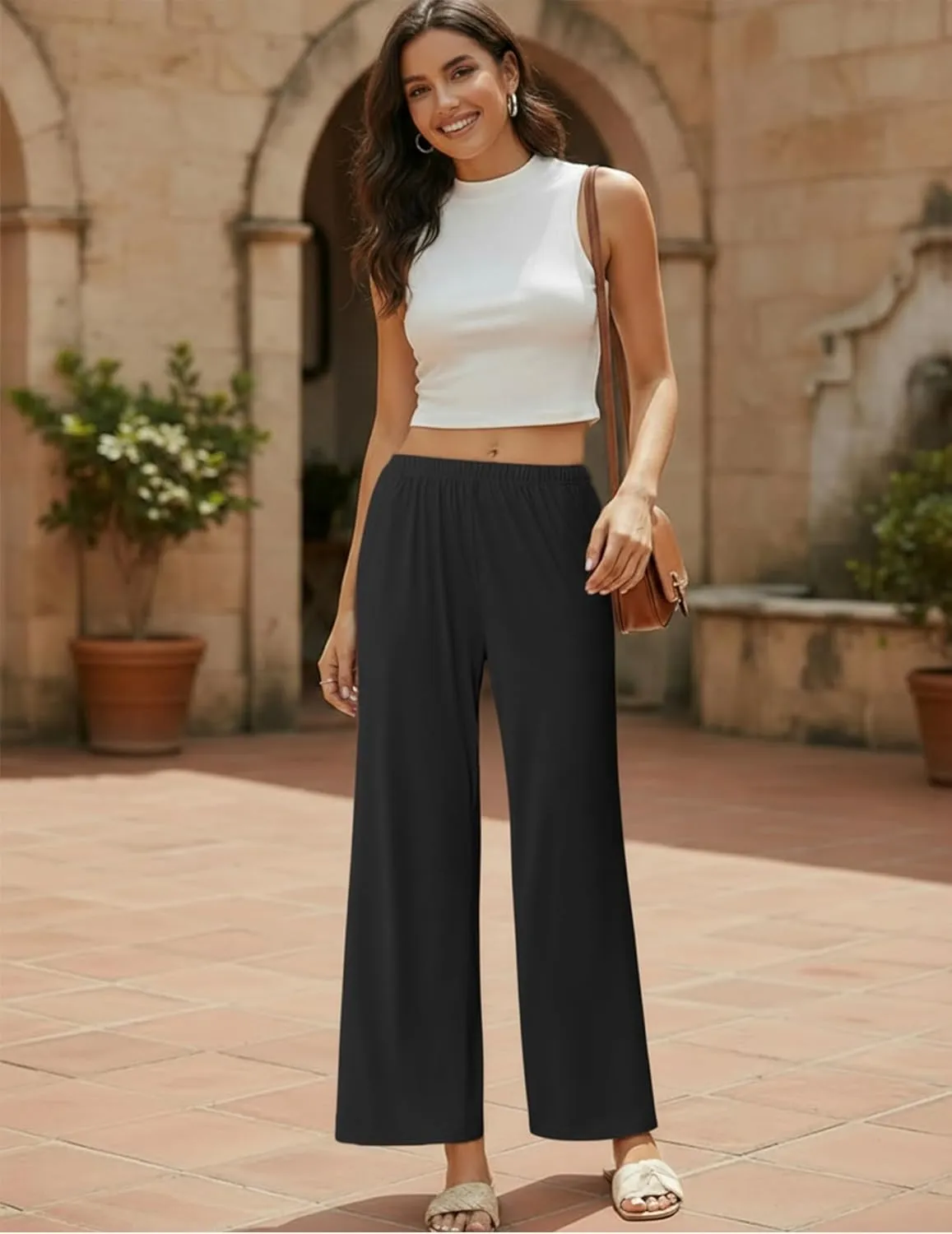2 Pack Pajama Pants Soft Casual Comfy Wide Leg Sleep Pants sold by Ekouaer product image thumbnail 2