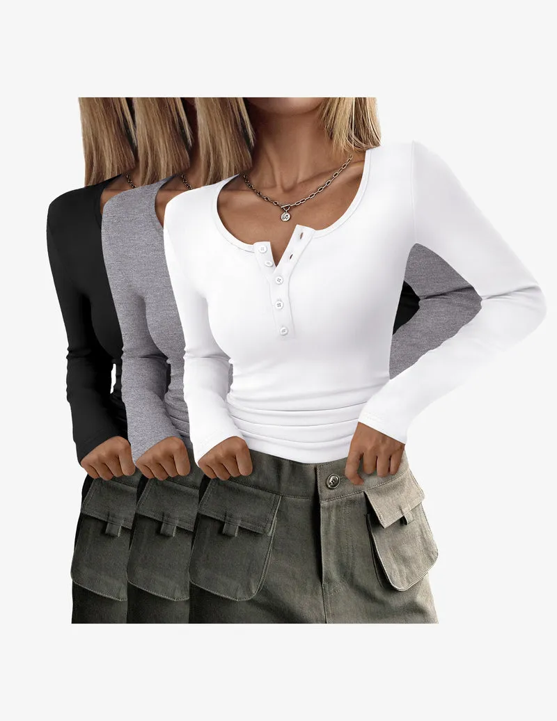 3 Packs Slim Fit Tops Basic Layer Soft Thermal Undershirts sold by Ekouaer