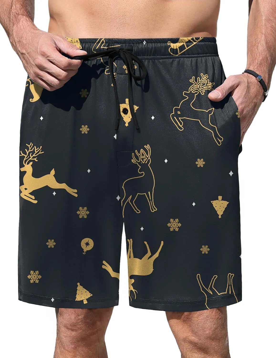 Men's Pajama Shorts Soft Sleepwear Bottoms sold by Ekouaer