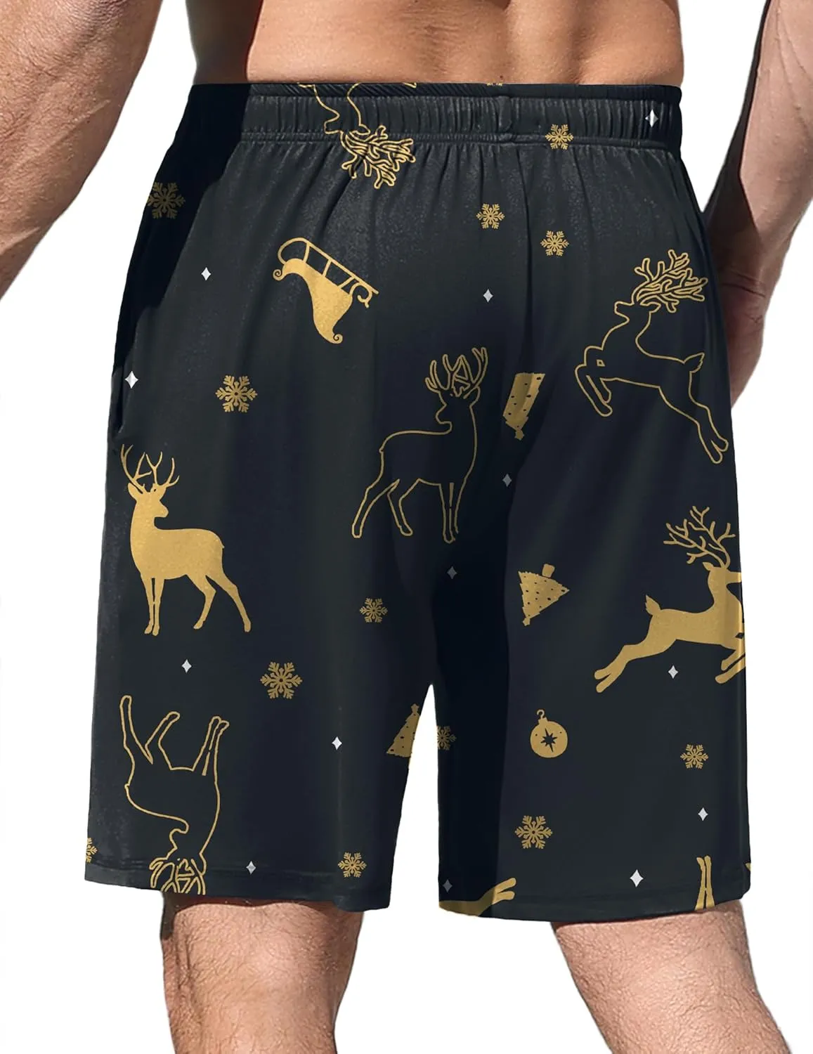 Men's Pajama Shorts Soft Sleepwear Bottoms sold by Ekouaer product image thumbnail 2