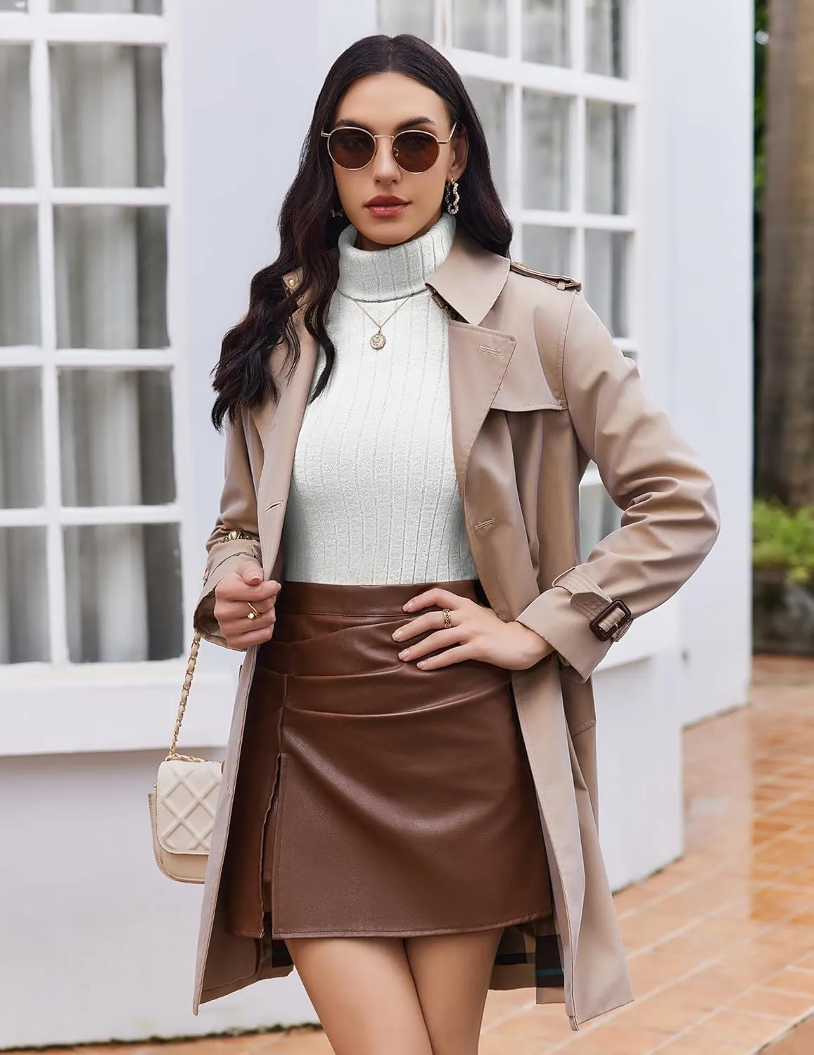 Turtleneck Tops Long Sleeve Shirts Undershirts sold by Ekouaer product image thumbnail 4