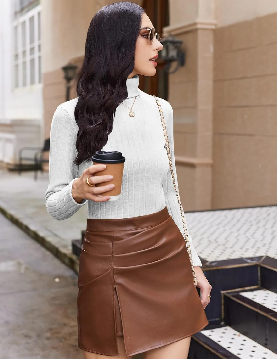 Turtleneck Tops Long Sleeve Shirts Undershirts sold by Ekouaer product image thumbnail 2
