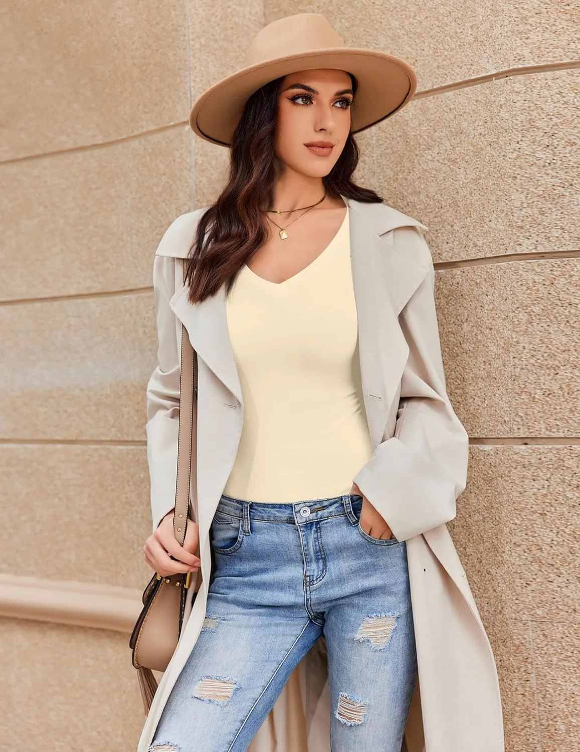 3 Pack Long Sleeve Shirts V Neck Slim Fit Layer Tops sold by Ekouaer product image thumbnail 4