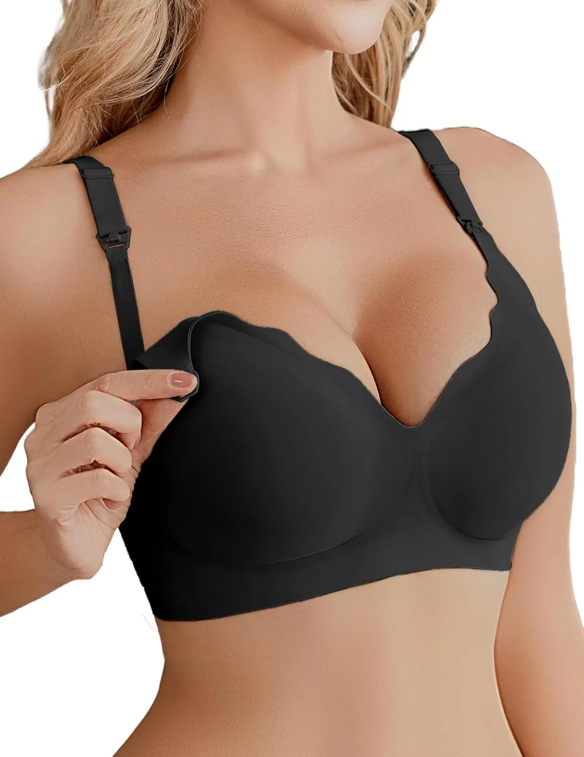Nursing Bra Wavy Breastfeeding Bras sold by Ekouaer product image thumbnail 2