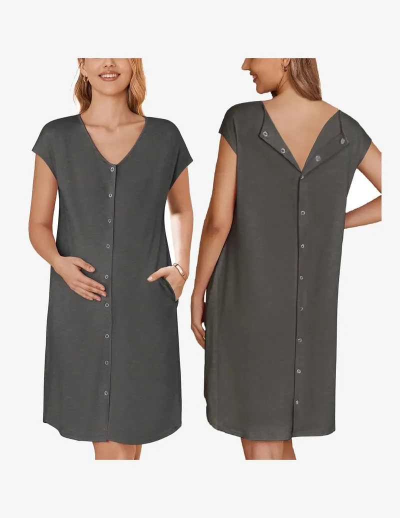 Maternity Sleepwear With Pockets sold by Ekouaer product image thumbnail 4