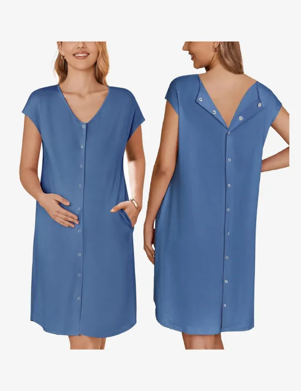 Maternity Sleepwear With Pockets sold by Ekouaer