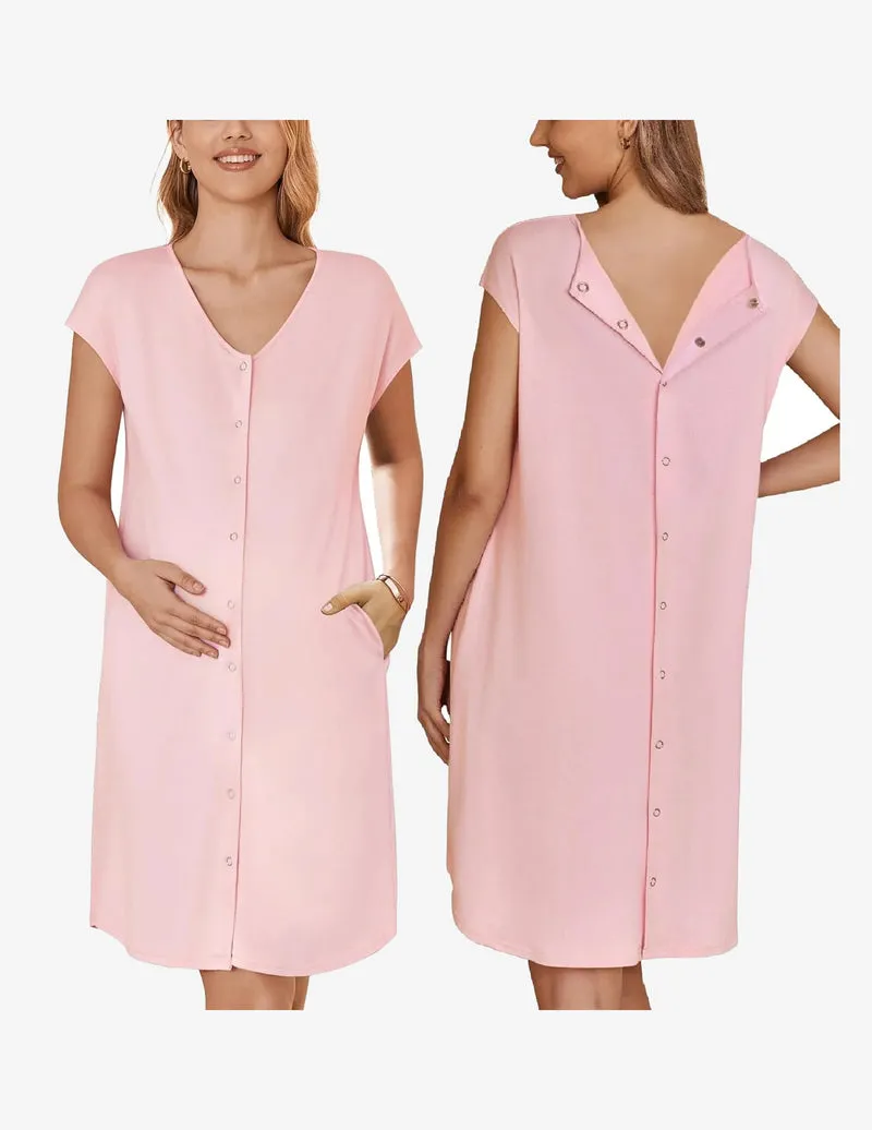 Maternity Sleepwear With Pockets sold by Ekouaer product image thumbnail 2