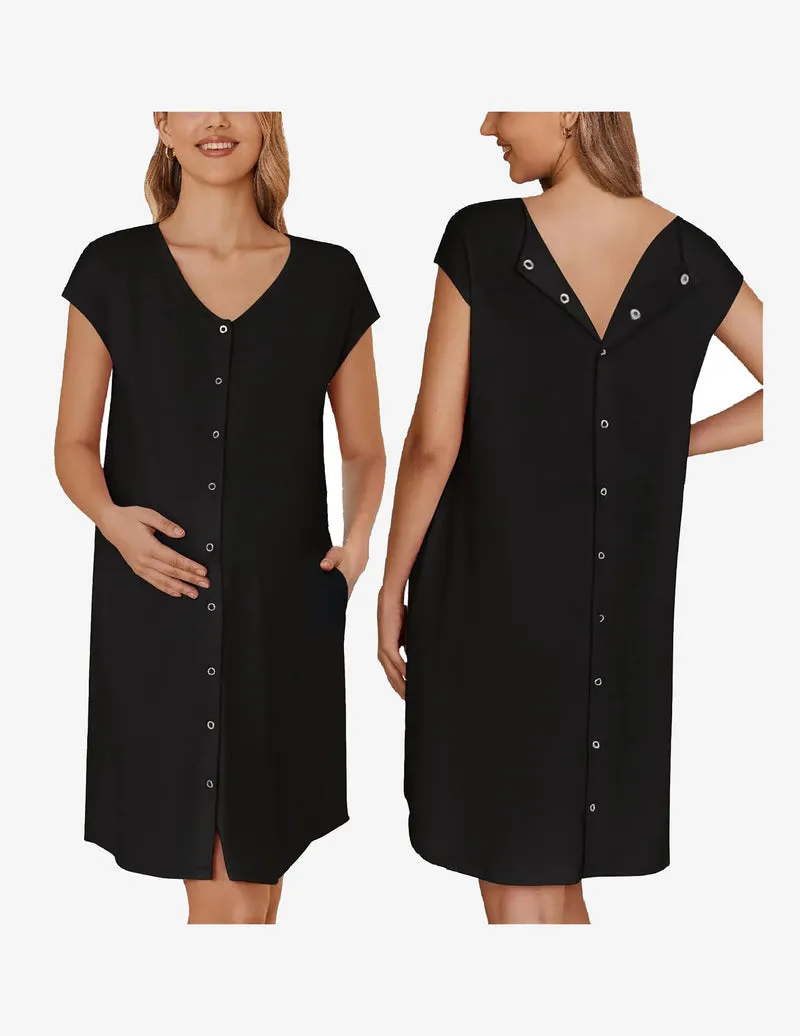 Maternity Sleepwear With Pockets sold by Ekouaer product image thumbnail 3