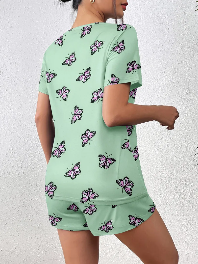 Pajama Sets Short Sleeve Pjs 2 Piece Top and Shorts sold by Ekouaer product image thumbnail 5