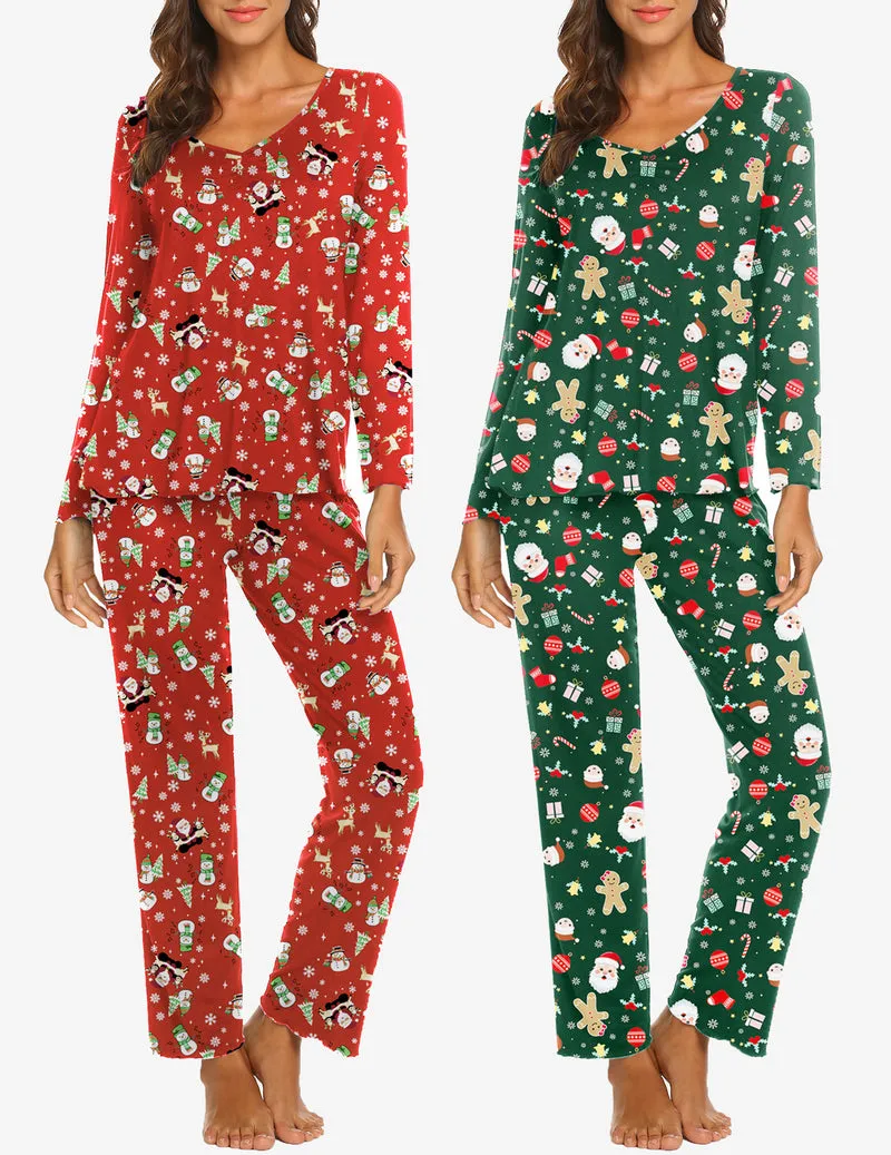 Ekouaer 2 Pack Pajama Set Long Sleeve Pajamas Set sold by Ekouaer