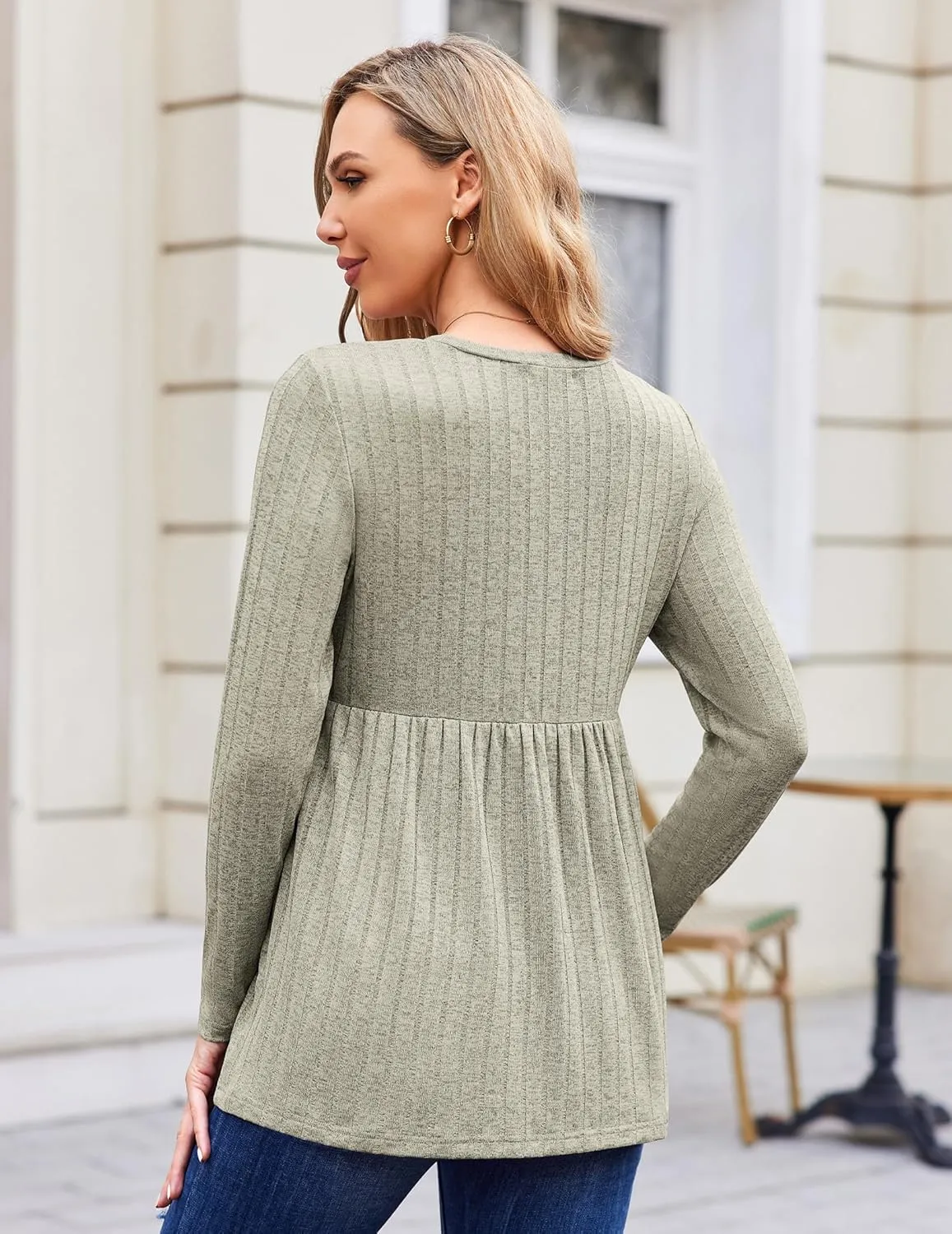 Ekouaer Maternity Tops Long Sleeve Tunic Blouses sold by Ekouaer product image thumbnail 2