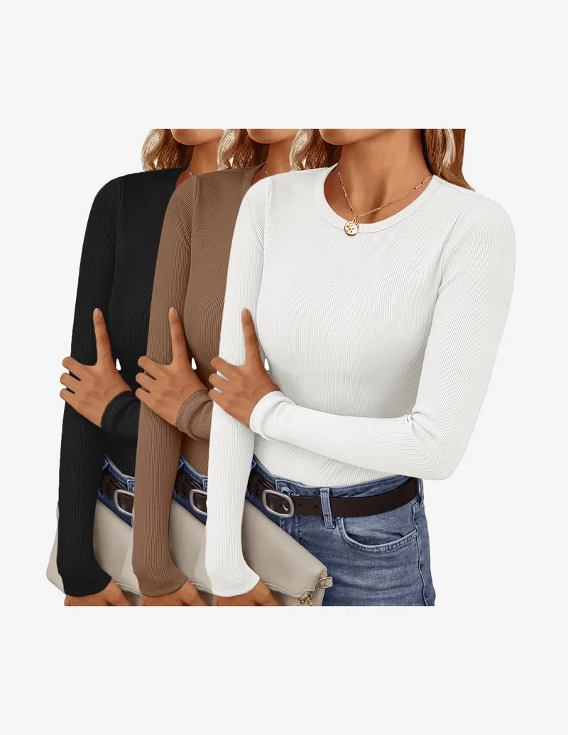 Ekouaer Long Sleeve Shirts 3 Packs Stretchy Tops sold by Ekouaer product image thumbnail 3