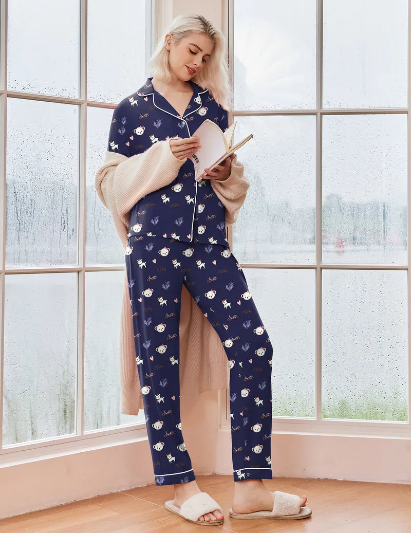 Christmas Pajamas Long Sleeve Pjs Comfy Lounge Set sold by Ekouaer product image thumbnail 4