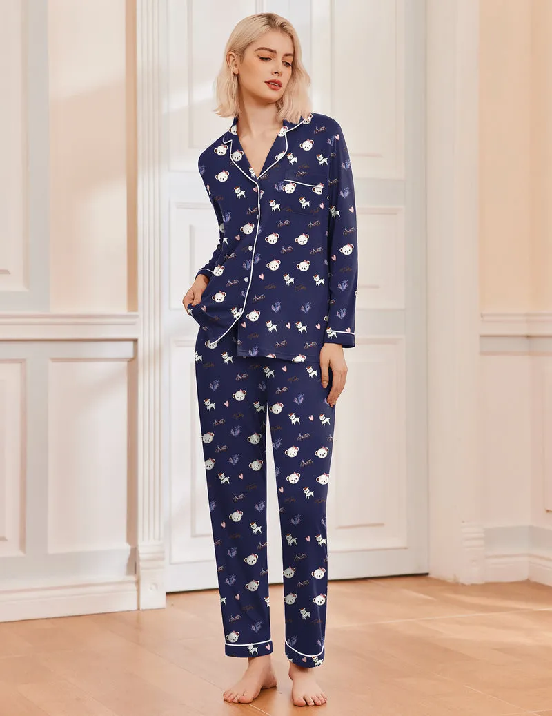 Christmas Pajamas Long Sleeve Pjs Comfy Lounge Set sold by Ekouaer product image thumbnail 2