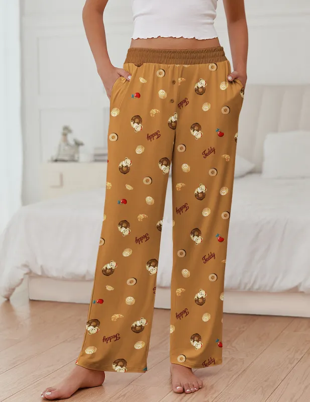 Teddy Pajama Pants Soft Comfy Pj Pants sold by Ekouaer
