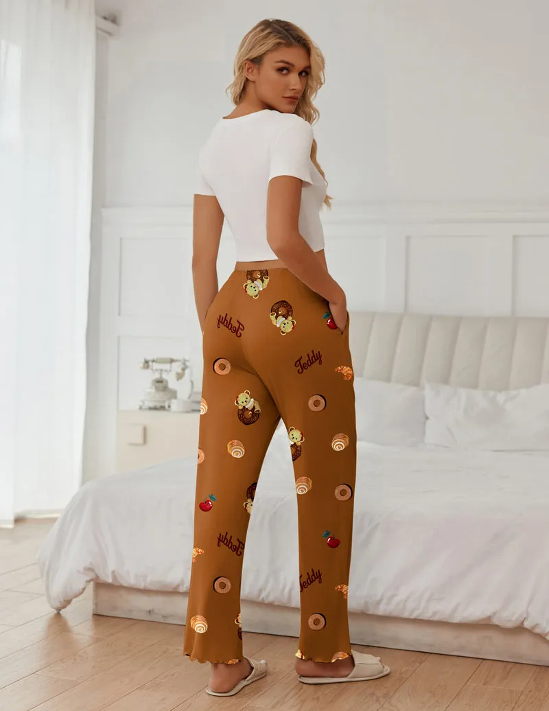 Teddy Soft Casual Lounge Pajama Comfy Sleep Pants sold by Ekouaer product image thumbnail 5