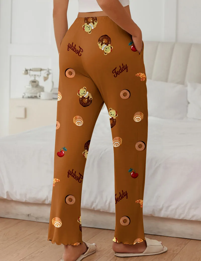 Teddy Soft Casual Lounge Pajama Comfy Sleep Pants sold by Ekouaer product image thumbnail 3