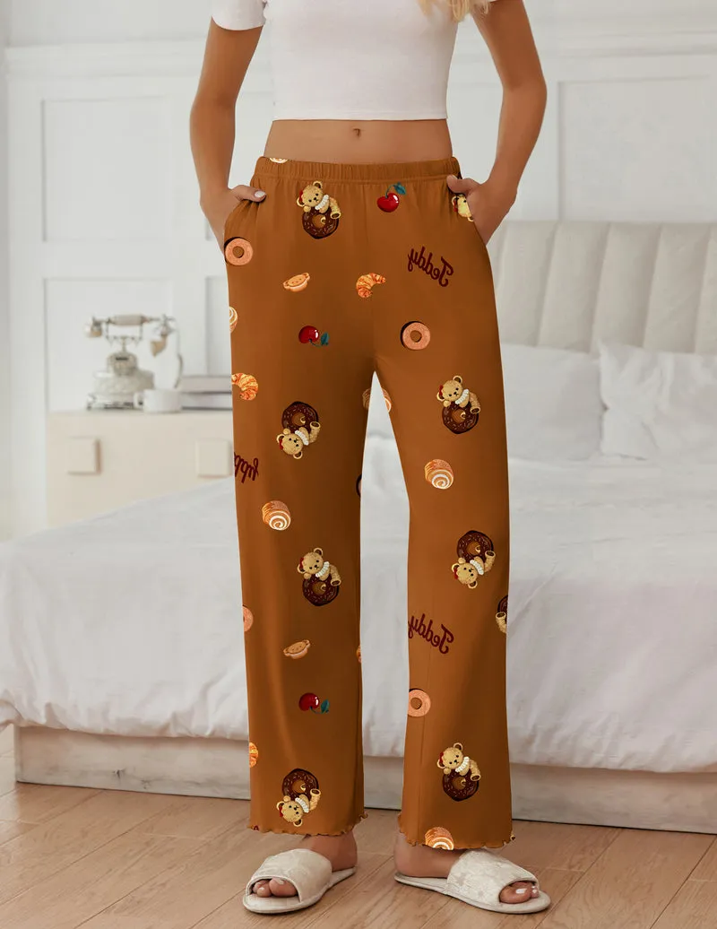 Teddy Soft Casual Lounge Pajama Comfy Sleep Pants sold by Ekouaer product image thumbnail 2