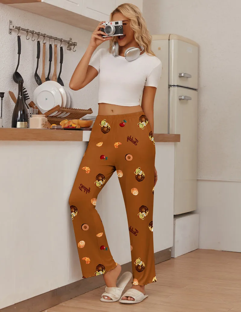 Teddy Soft Casual Lounge Pajama Comfy Sleep Pants sold by Ekouaer product image thumbnail 4