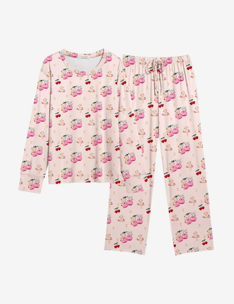 Ekouaer Teddy Pajamas Set 2 Piece Lounge Sets sold by Ekouaer product image thumbnail 2