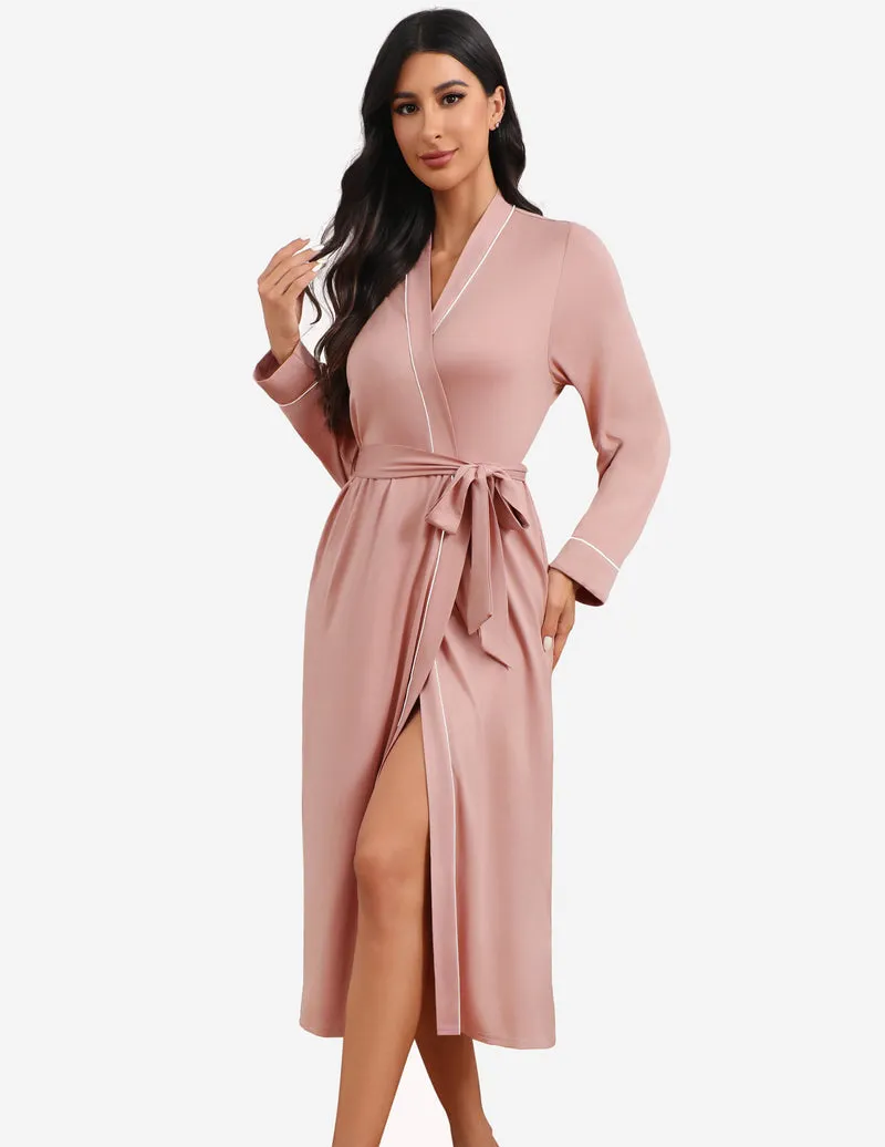 Ekouaer Teddy Robes Lightweight Soft Knit Bathrobe sold by Ekouaer product image thumbnail 2