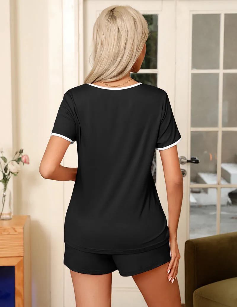 Ekouaer Pajama Set for Solid 2 Piece Lounge Set sold by Ekouaer product image thumbnail 2