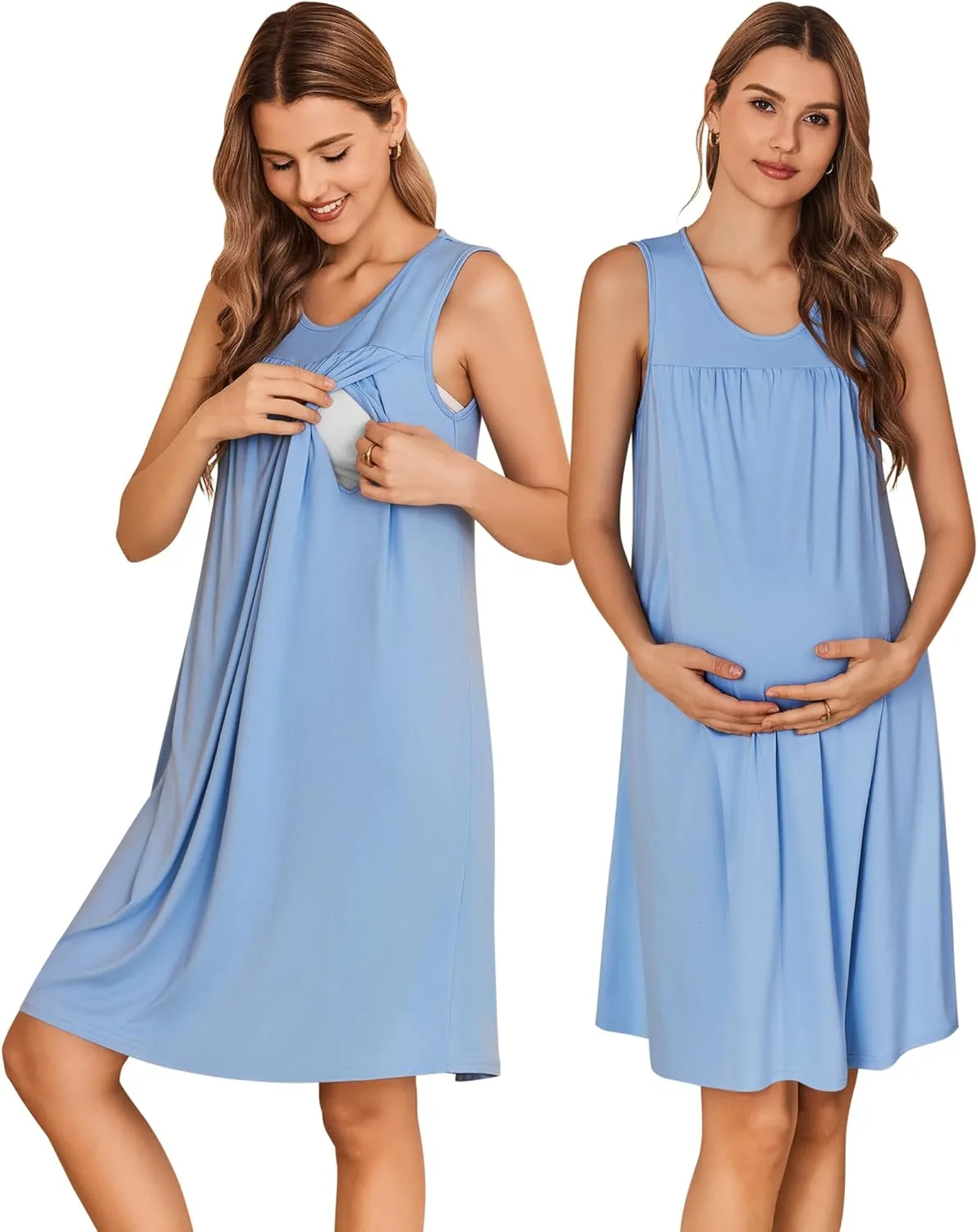 Maternity Nursing Dress Nightgown sold by Ekouaer