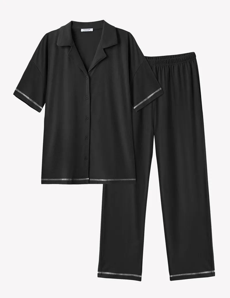 Ekouaer Cotton Pajamas Sets 2 Piece Lounge Set sold by Ekouaer product image thumbnail 5