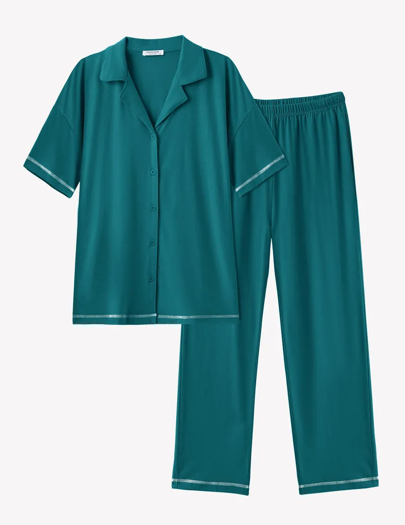 Ekouaer Cotton Pajamas Sets 2 Piece Lounge Set sold by Ekouaer product image thumbnail 2