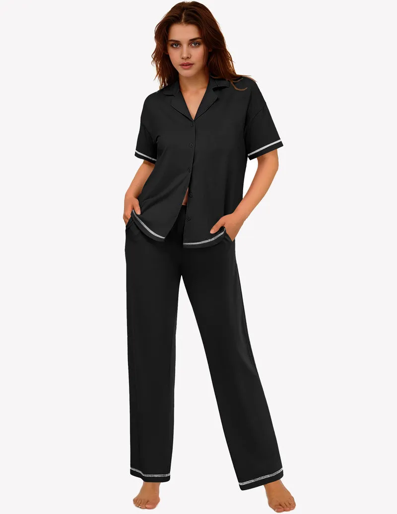 Ekouaer Cotton Pajamas Sets 2 Piece Lounge Set sold by Ekouaer product image thumbnail 4