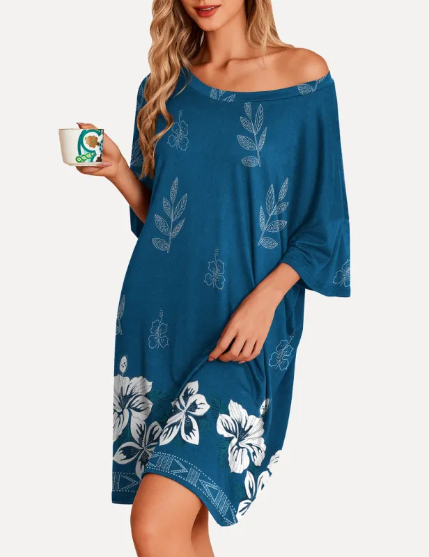 Ekouaer Oversized Sleep Shirt Short Sleeve Nightshirt sold by Ekouaer