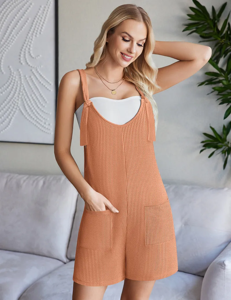 Ekouaer Rompers for Women Ribbed Knit Jumpsuit Scoop Neck Loose Outfit sold by Ekouaer product image thumbnail 5