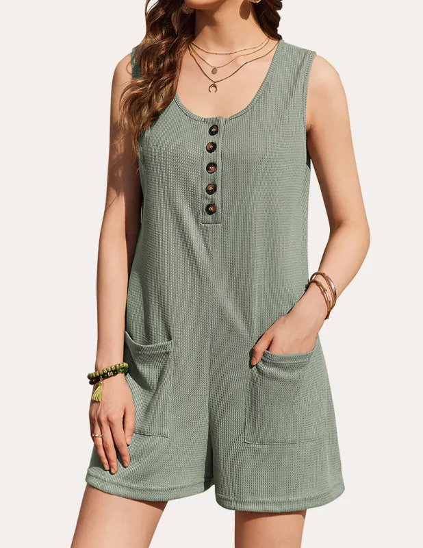 Summer Waffle Short Overalls (US Only) made by Ekouaer