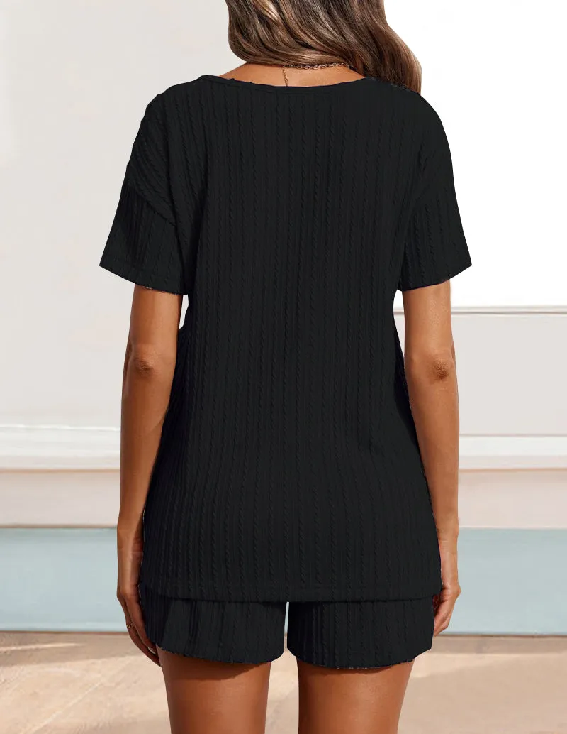 Casual Knit Jacquard Lounge Set sold by Ekouaer product image thumbnail 4