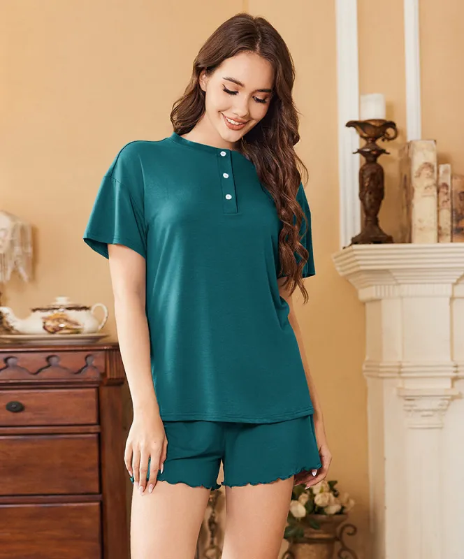 Pure Relaxation Cotton Pajama Set (US Only) sold by Ekouaer