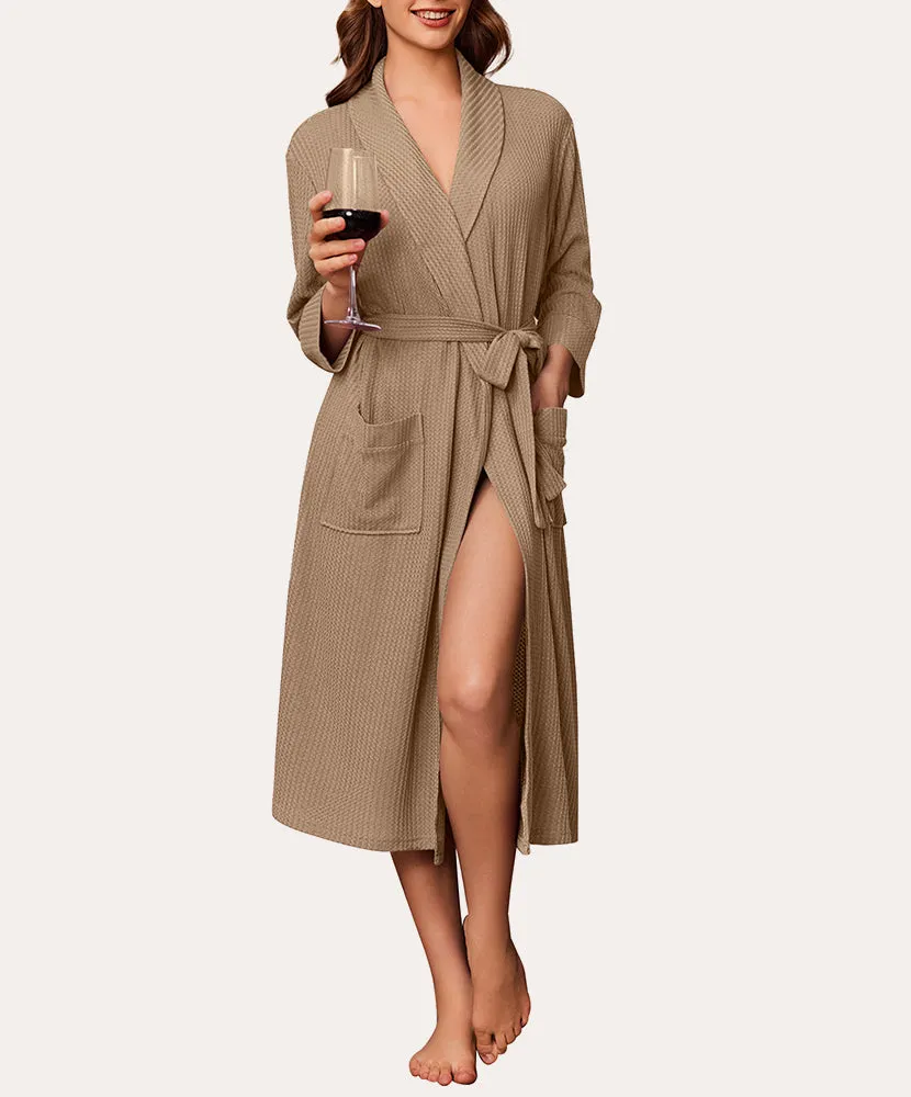 Comfy Waffle Knit Robe (US Only) sold by Ekouaer product image thumbnail 5
