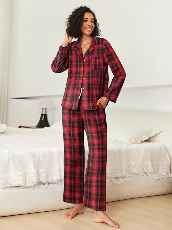Classic Plaid Sleepwear Set (US Only) sold by Ekouaer