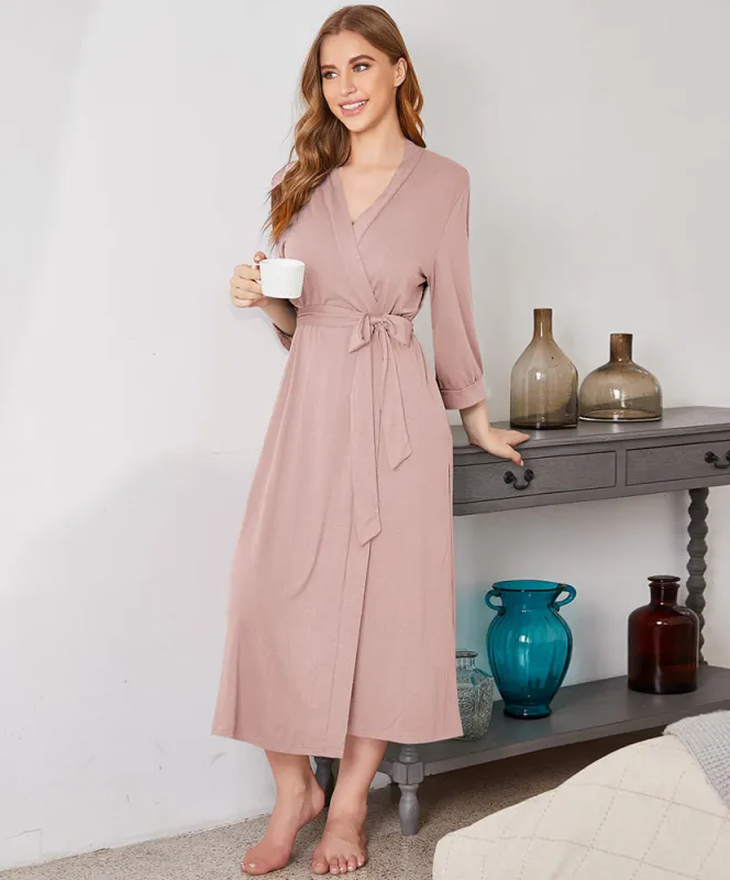 (EU Only)Classic V-Neck Sauna Gown Robe made by Ekouaer