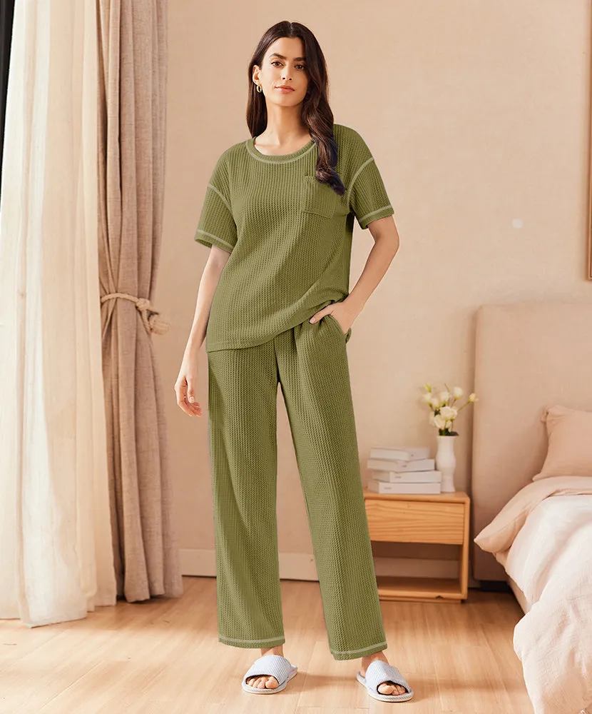Cozy Waffle Loungewear Set (US Only) sold by Ekouaer product image thumbnail 2