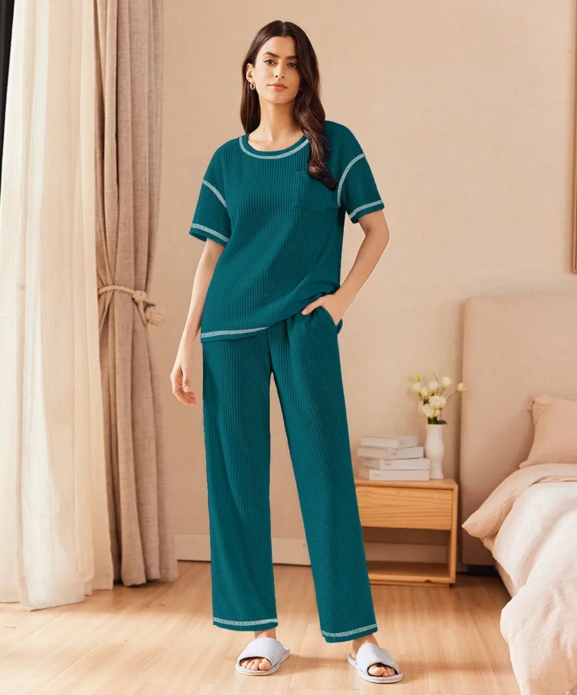 Cozy Waffle Loungewear Set (US Only) sold by Ekouaer product image thumbnail 4