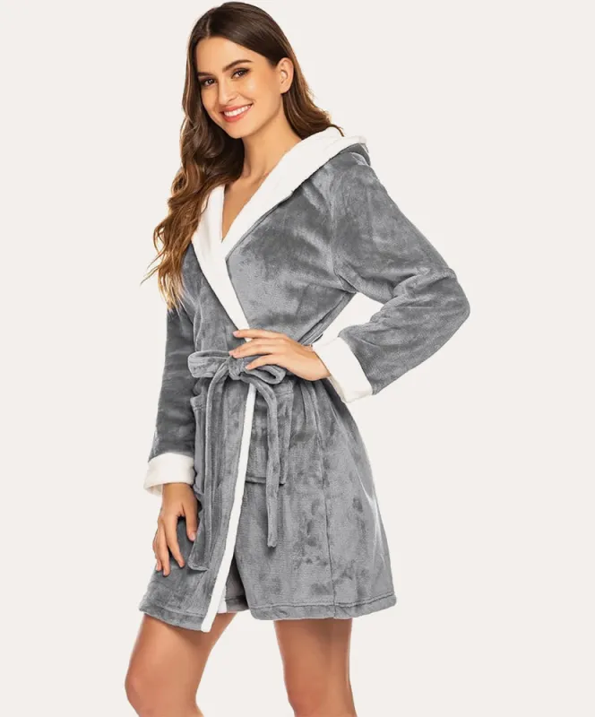 Soft Hooded Fleece Bathrobe (US Only) made by Ekouaer