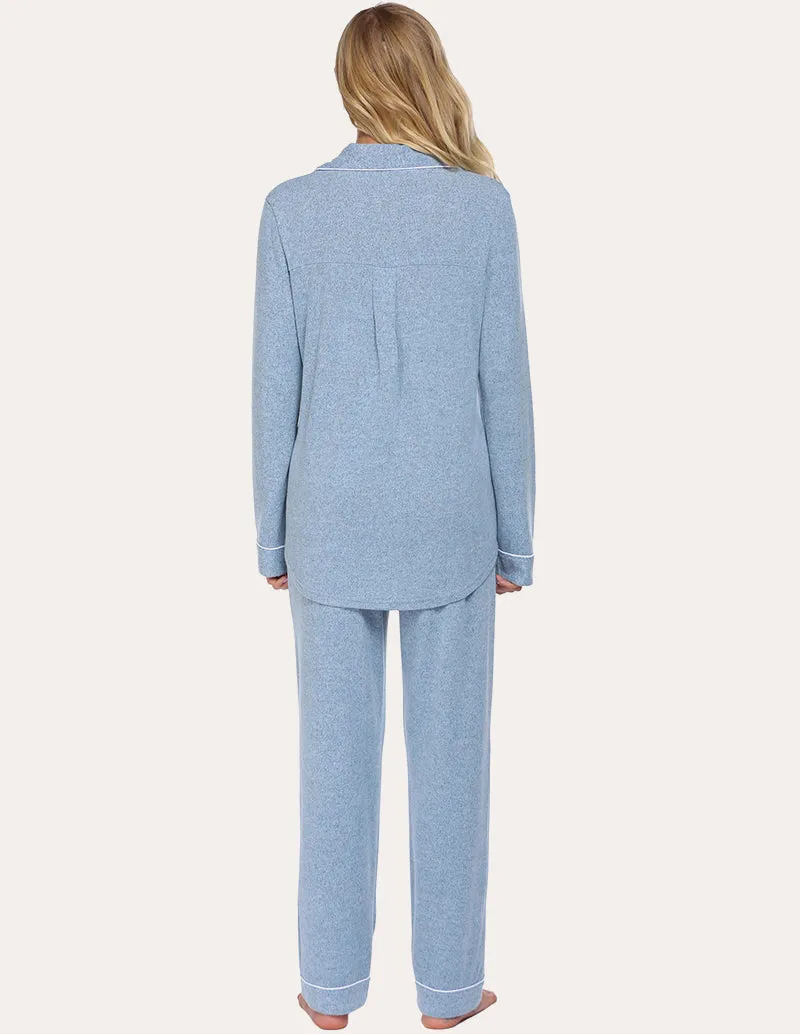 Casual Button Down Loungewear Set (US Only) sold by Ekouaer product image thumbnail 4