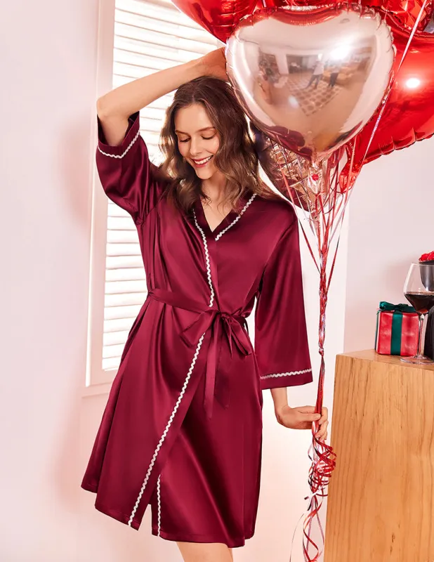 Satin Bridesmaids Kimono Robe (US Only) made by Ekouaer